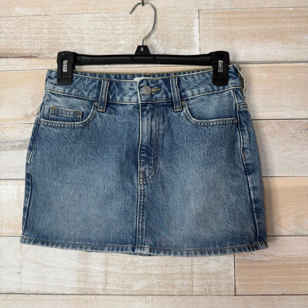 Pacsun Bella Dark Indigo Mid Rise Denim Mini Skirt Women’s Size 000/23 - Picture 3 of 6